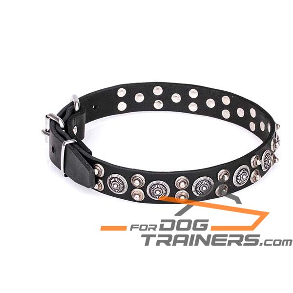 Extra Strong Leather Dog Collar