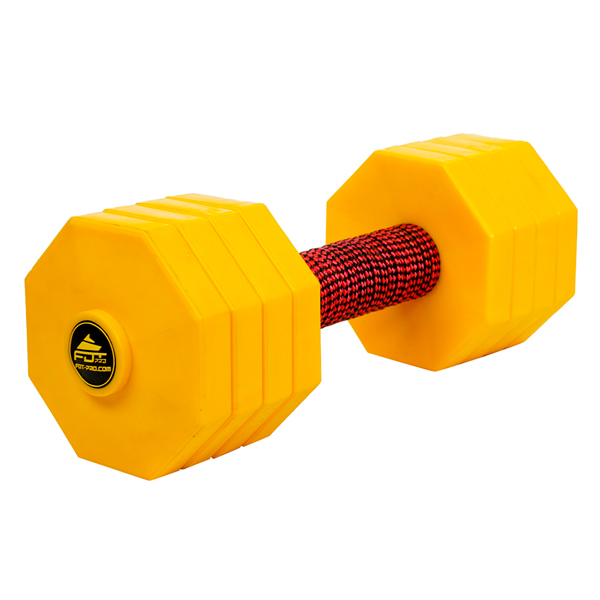 Sturdy Wood Dog Training Dumbbell with 8 Removable plates 