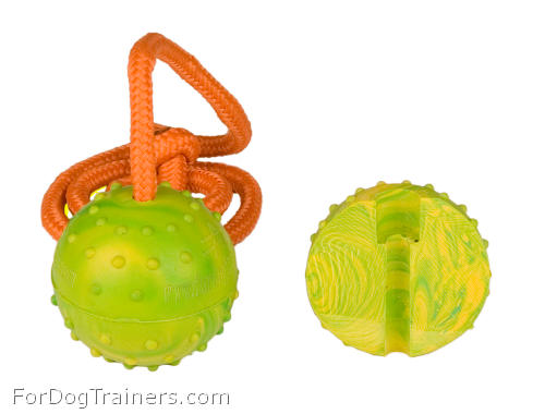 Dog training ball rubber