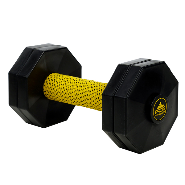 Dog Training Dumbbell with Covered Wooden Bar